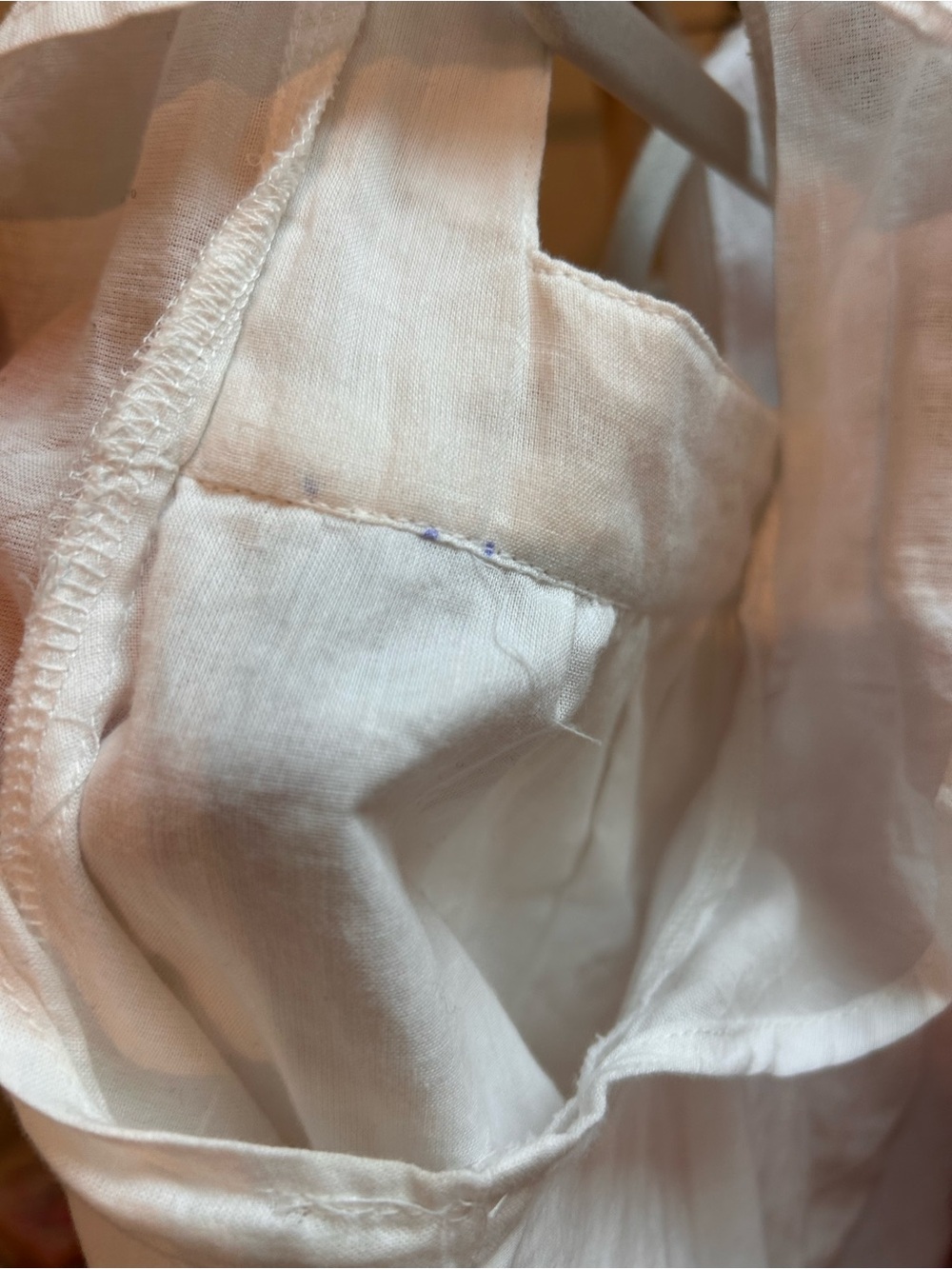 White Embroidered Square-Neck Blouse 100% cotton - Picture 9 of 10